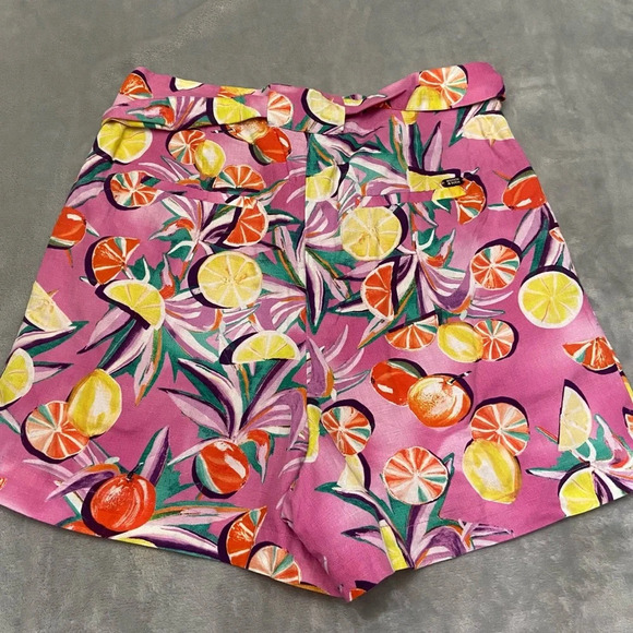 New! Scotch & Soda High-Rise Mid-Length Shorts fruit citrus print 27204 - Picture 6 of 16